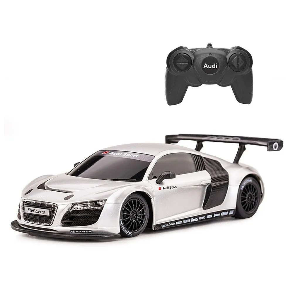 MASINA CU TELECOMANDA AUDI R8 ALB CU SCARA 1 LA 24 - imagine 2