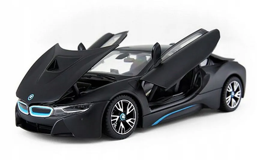 MASINUTA METALICA BMW I8 NEGRU SCARA 1 LA 24 - imagine 3